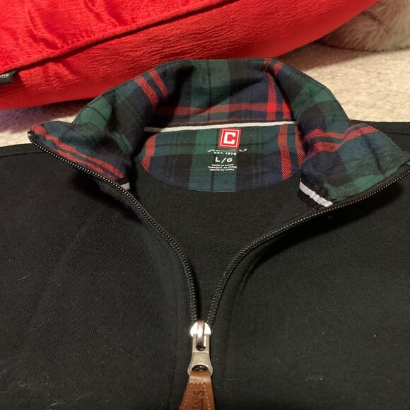 NWT Chaps Black 3/4 Zipper Men;s Top - Picture 3 of 3